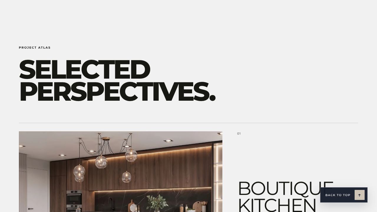 MARFER selected projects gallery showing architectural perspectives