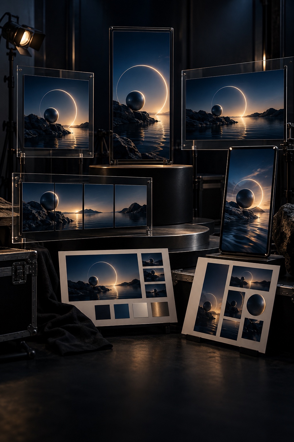 A campaign system adapting across feed, carousel, story, and motion-cover formats
