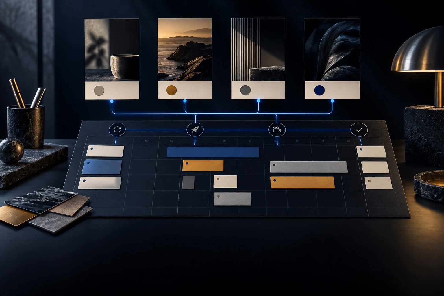 Content pillars and campaign moments organized into a practical publishing plan